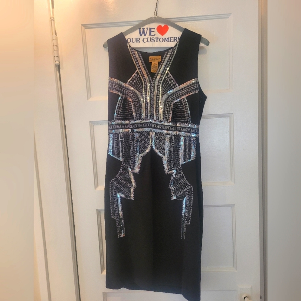 Black & Silver sequin dress